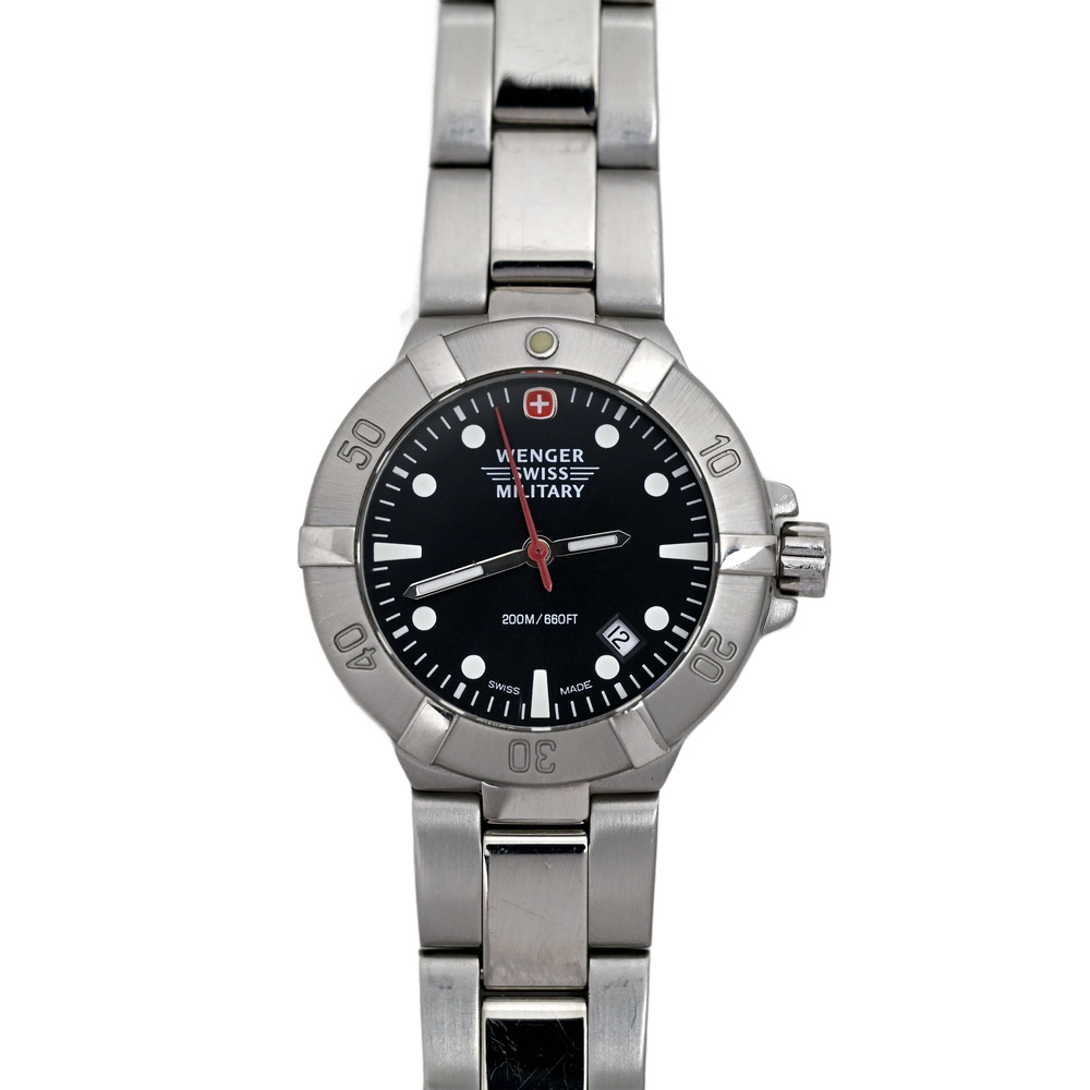 Wenger Swiss Military Ladies Divers Watch 1990s Stainless Steel Swiss Made 200m